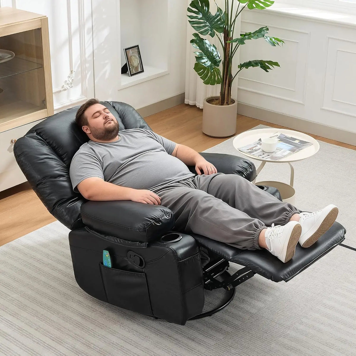 Garvee Massage Recliner Chair With Heat And Swivel Comfort