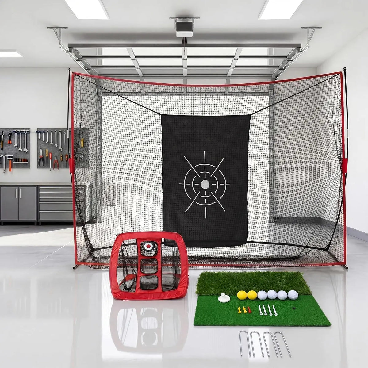 Free Shipping Tacleekii Golf Practice Net with Aiming Cloth and Carry Bag
