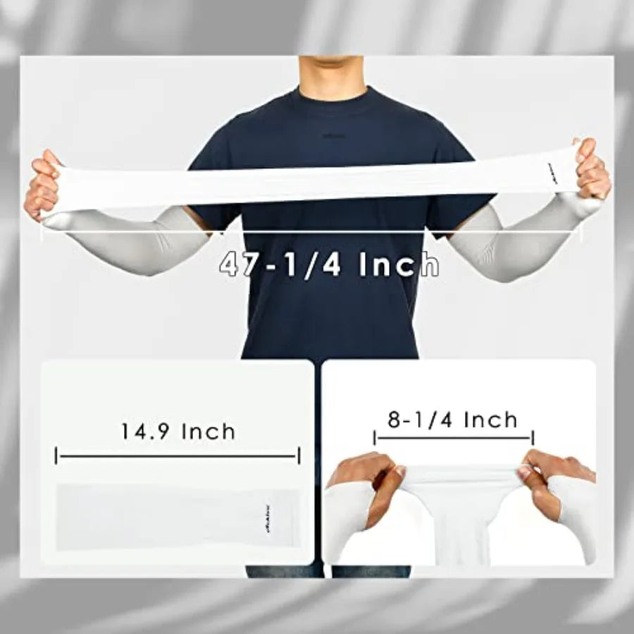 Unisex Compression Arm Sleeves For UV Protection And Cooling Support