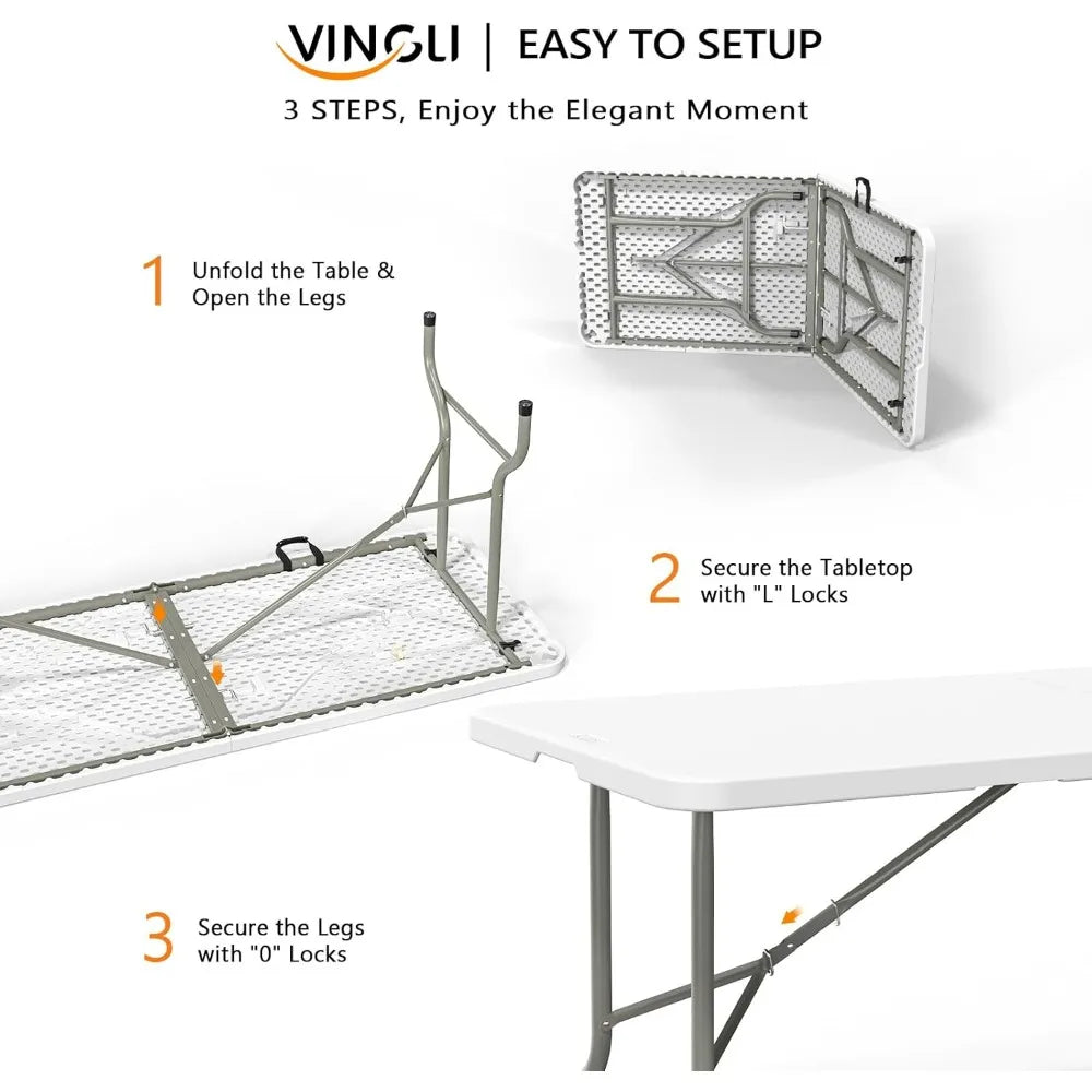 Free Shipping VINGLI Folding Table for Indoor and Outdoor Use