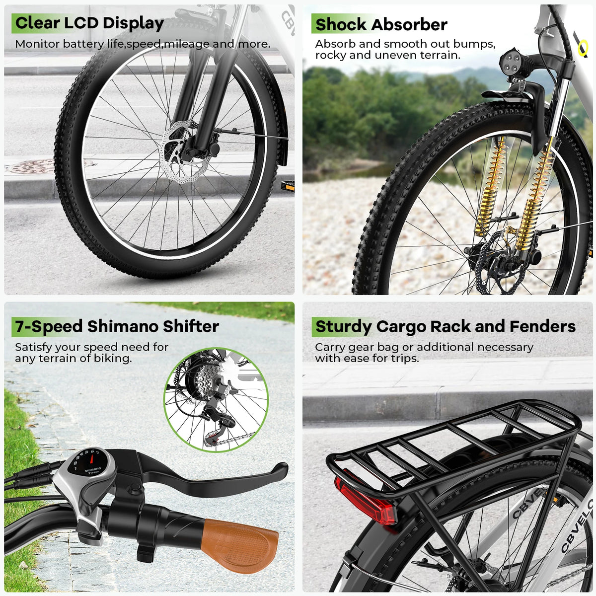 Free Shipping CYBERVELO Urban Commute Electric Bike With 1000W Motor