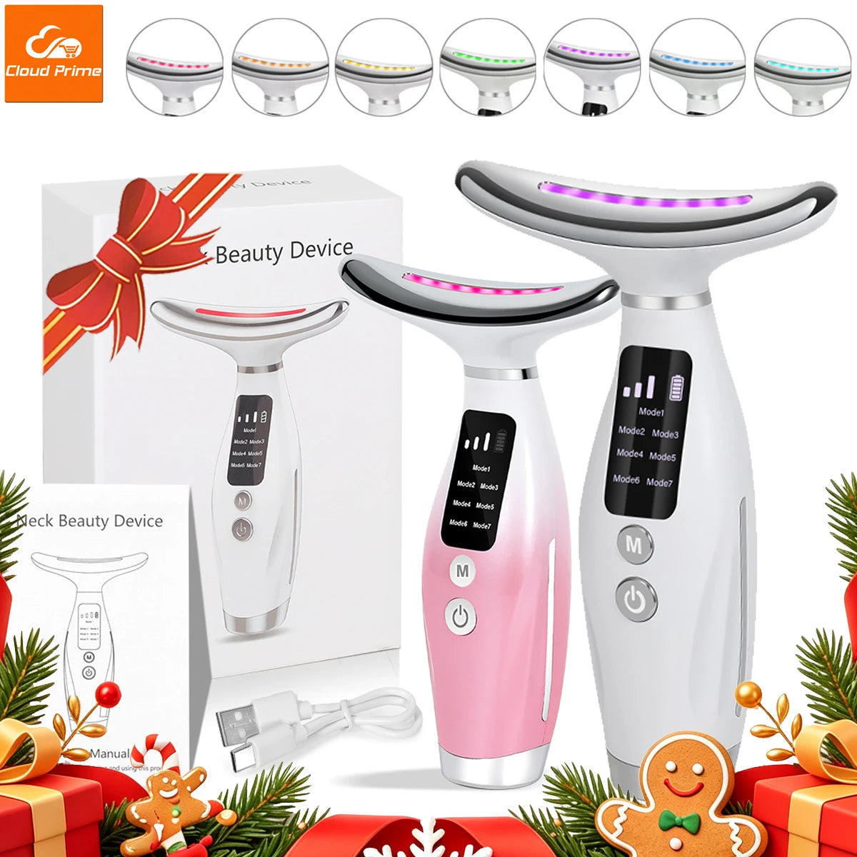 Free Shipping Cloud Prime Facial And Neck Massager