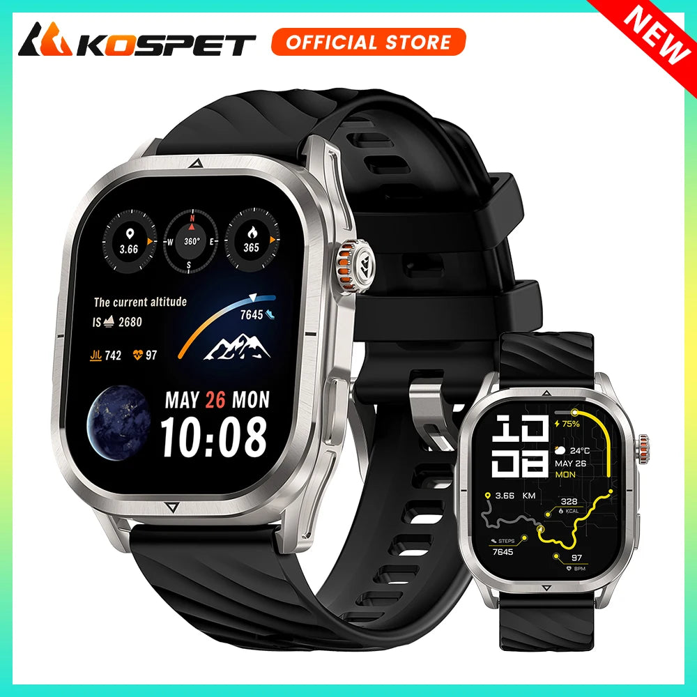 Free Shipping KOSPET Magic P10 GPS Smartwatch With AMOLED Display