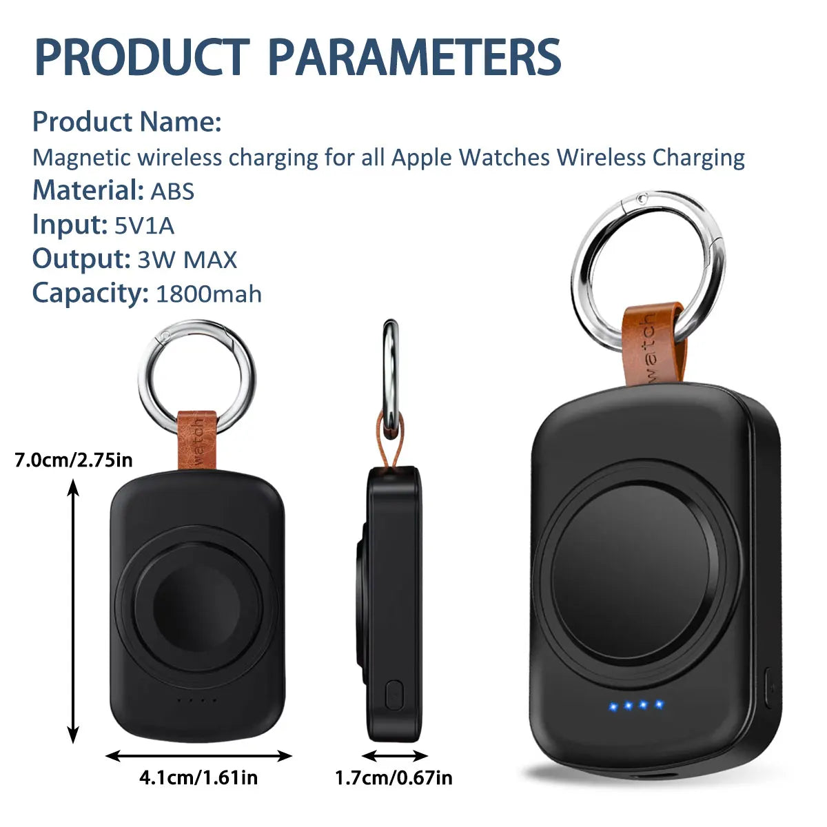 Compact Portable Charger For Apple Watch Wireless Fast Charging