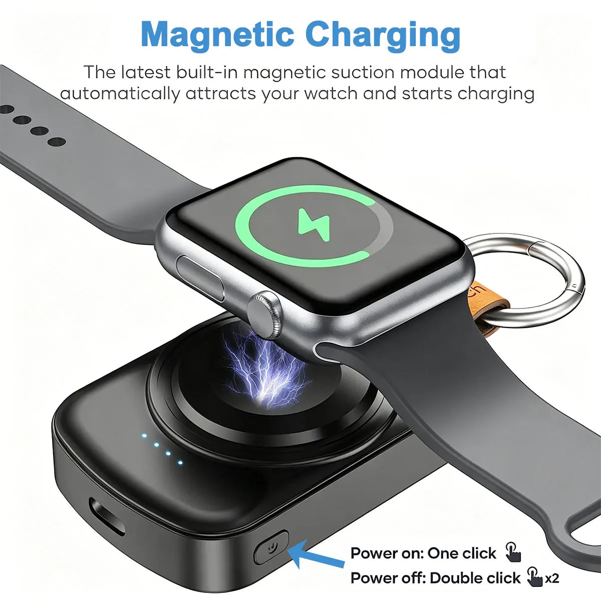 Compact Portable Charger For Apple Watch Wireless Fast Charging