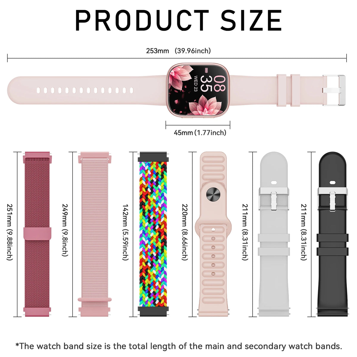 Free Shipping Ladies Smartwatch Fitness Tracker 115 Plus Sports Modes