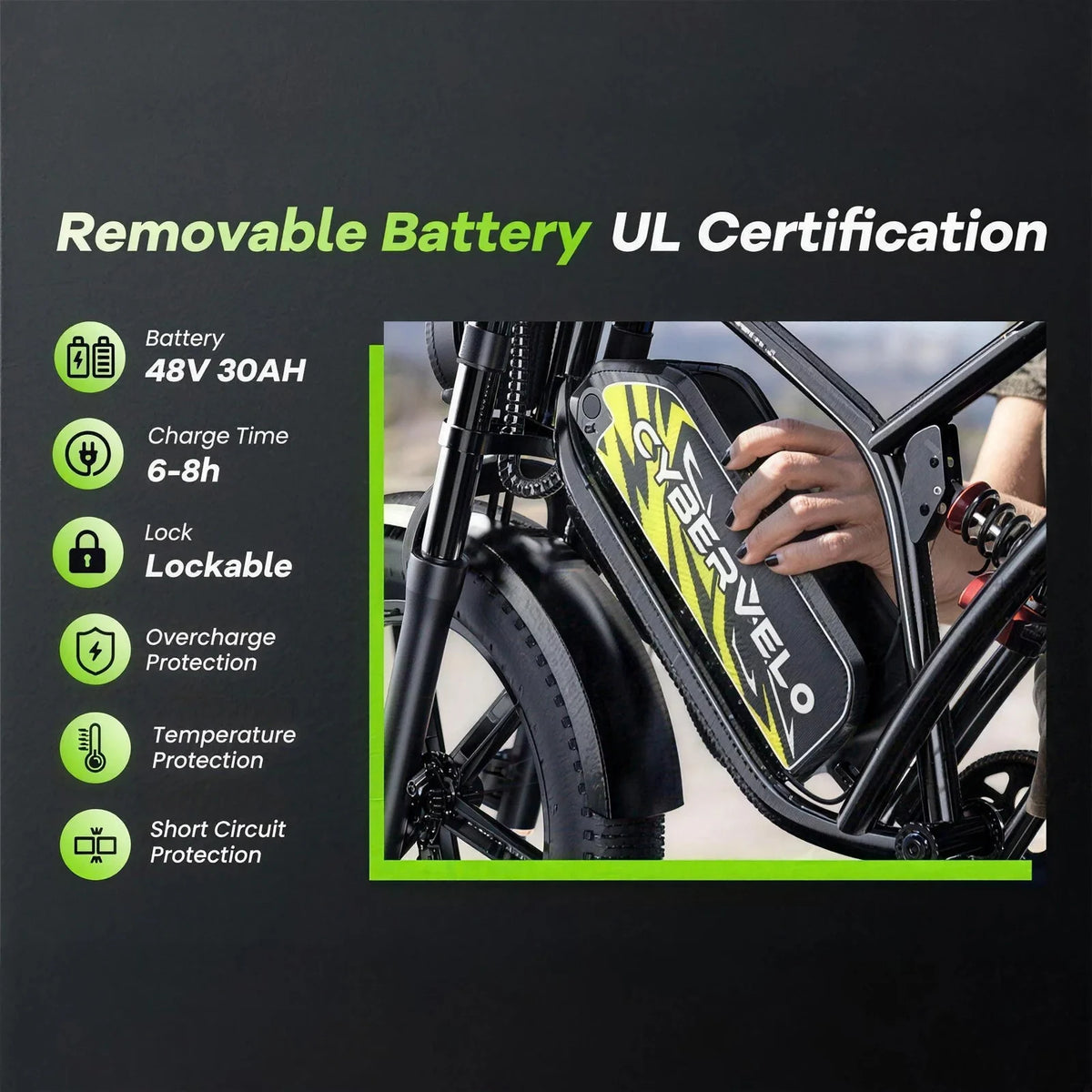 Free Shipping Cybervelo 1000W Electric Fat Tire Dirt Bike