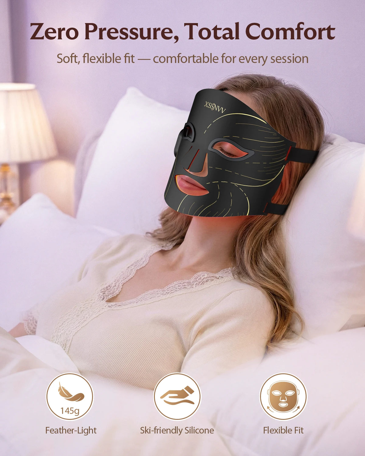 Free Shipping LYSMOSKI Red Light Therapy Mask Rechargeable