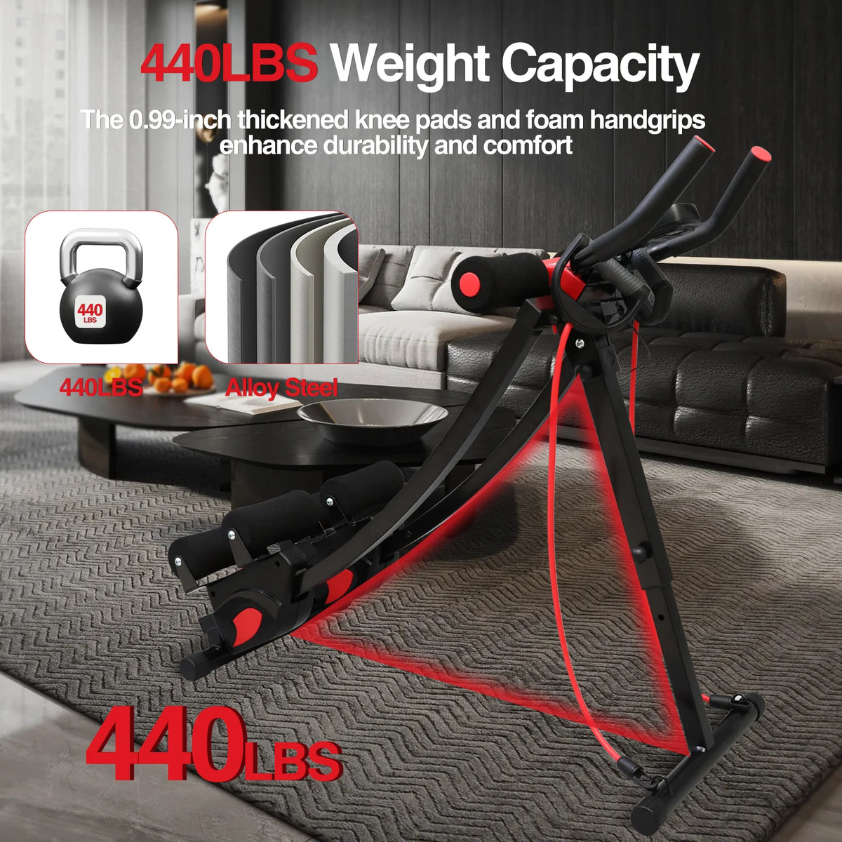 Free Shipping Fitness Ab Machine Adjustable Foldable Core Trainer