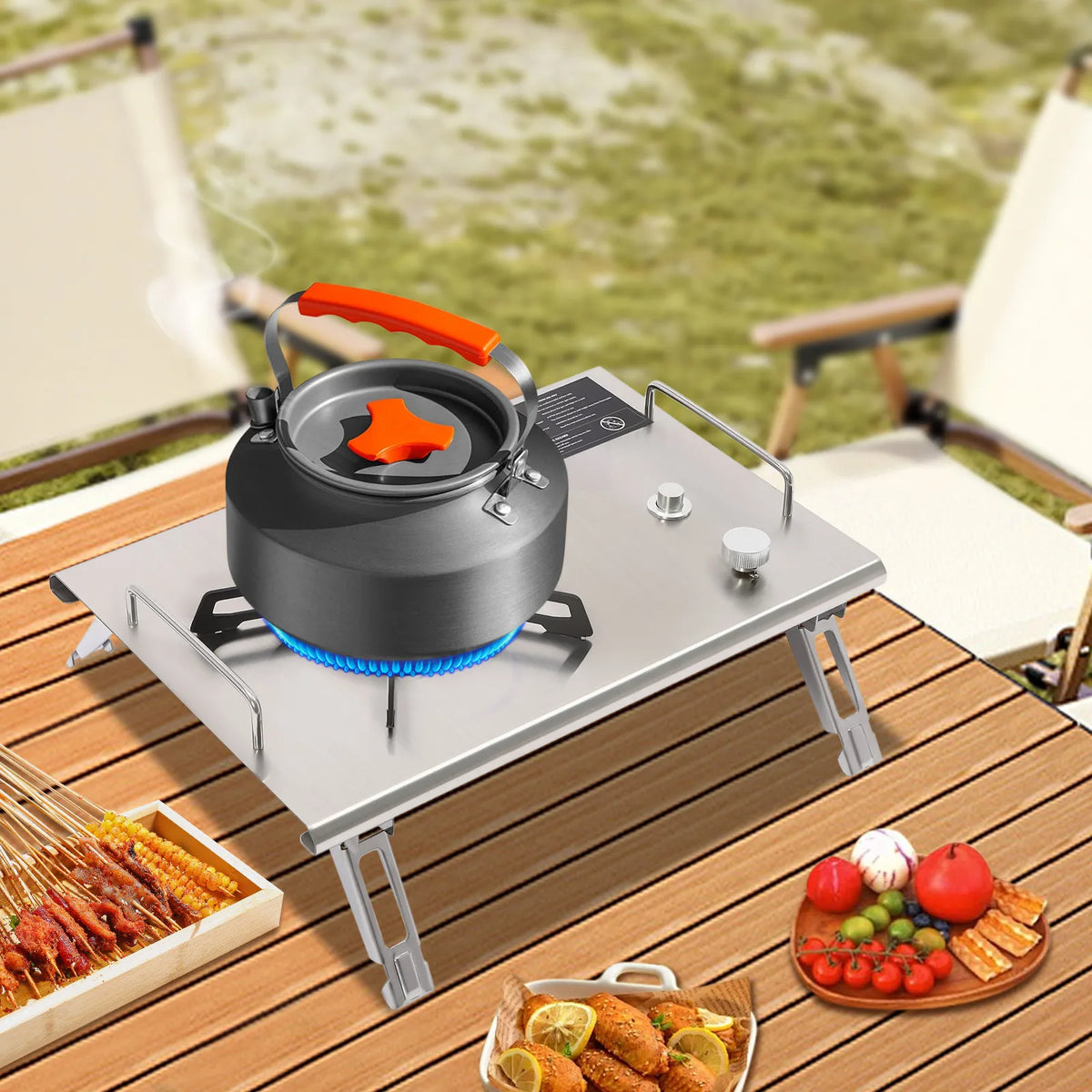 Free Shipping Portable Folding Camping Gas Stove With Ignition