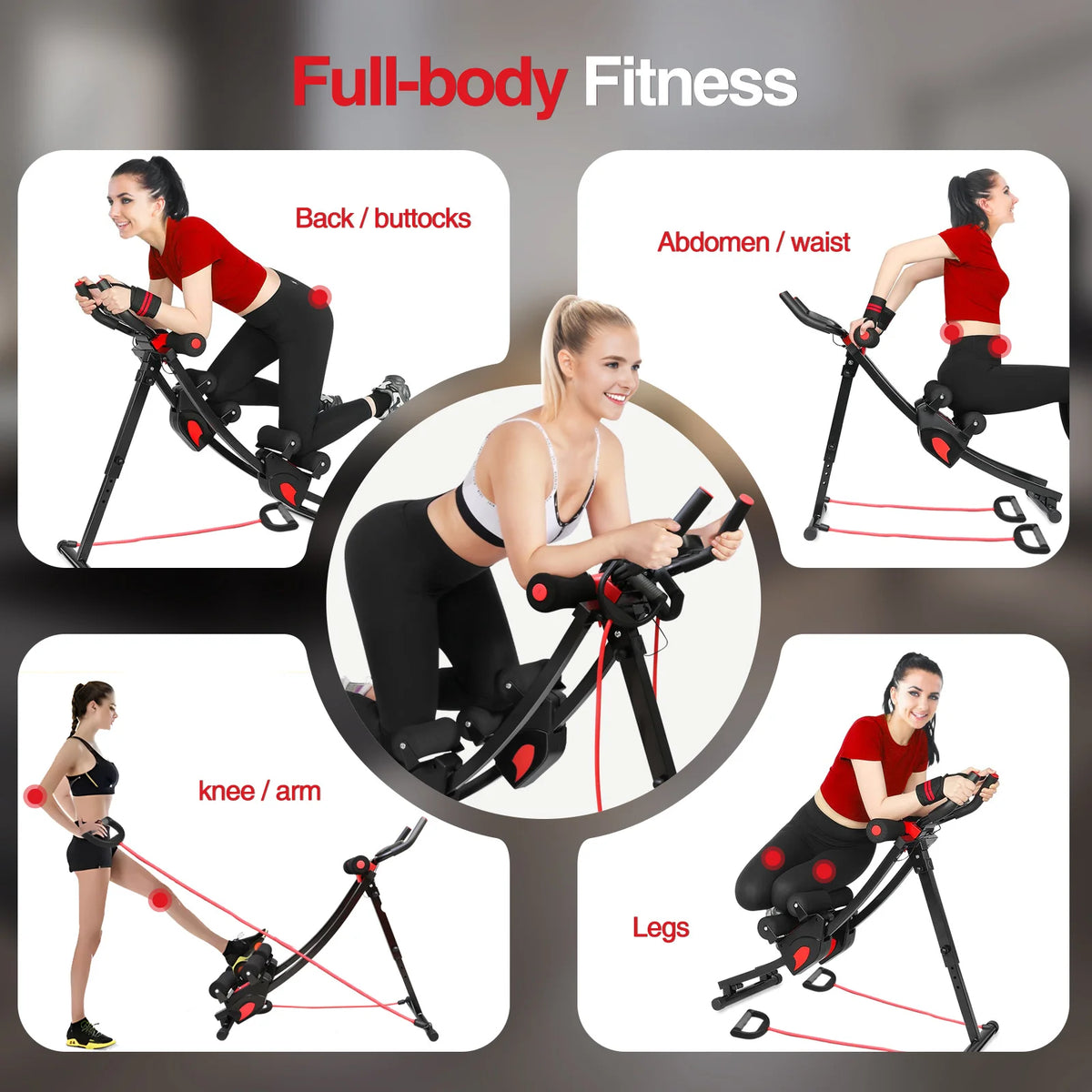 Free Shipping Fitness Ab Machine Adjustable Foldable Core Trainer