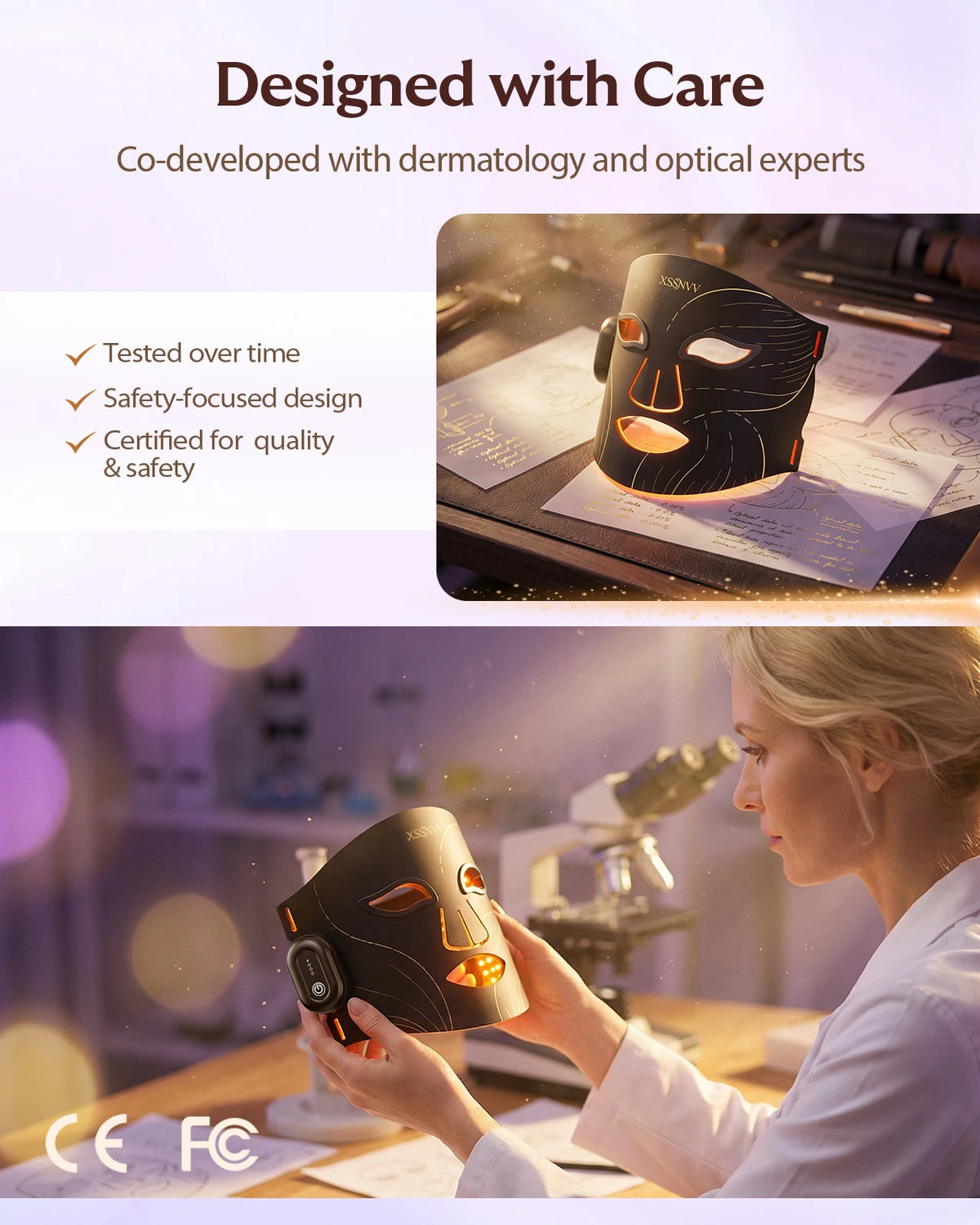 Free Shipping LYSMOSKI Red Light Therapy Mask Rechargeable