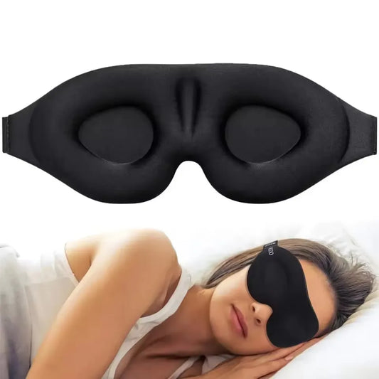 3D Contoured Eye Mask For Sleeping With Blackout Blindfold Design