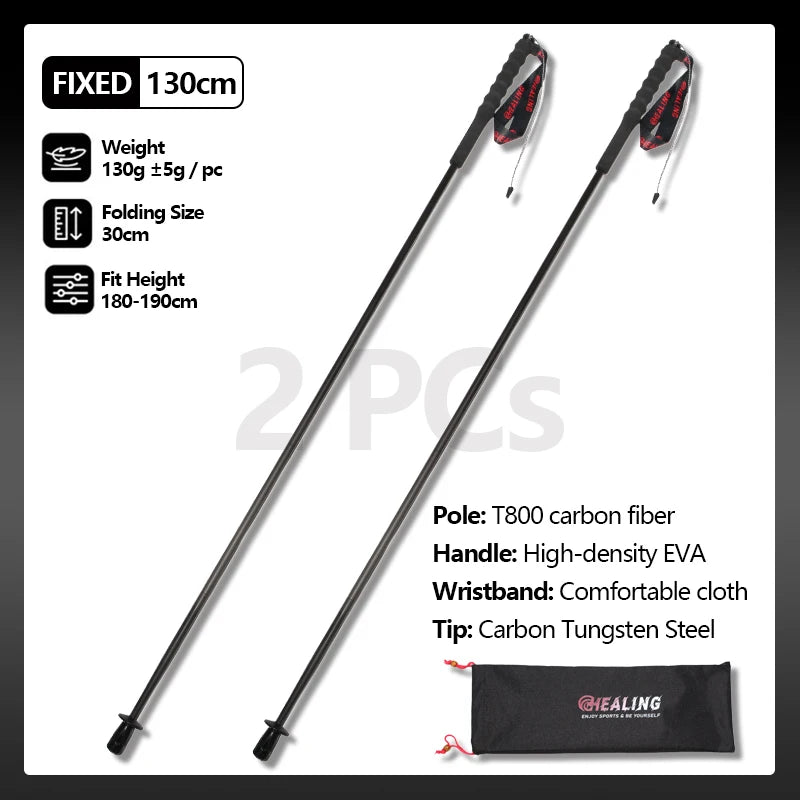 Free Shipping OKHEALING Carbon Fiber Foldable Trekking Poles