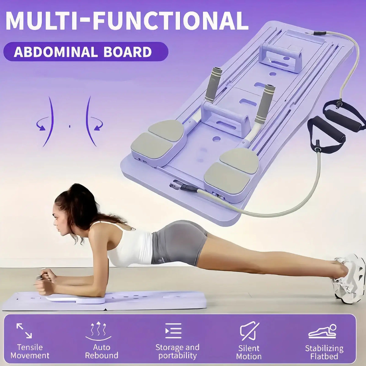 Multifunctional Foldable Pilates Sliding Core Trainer Board