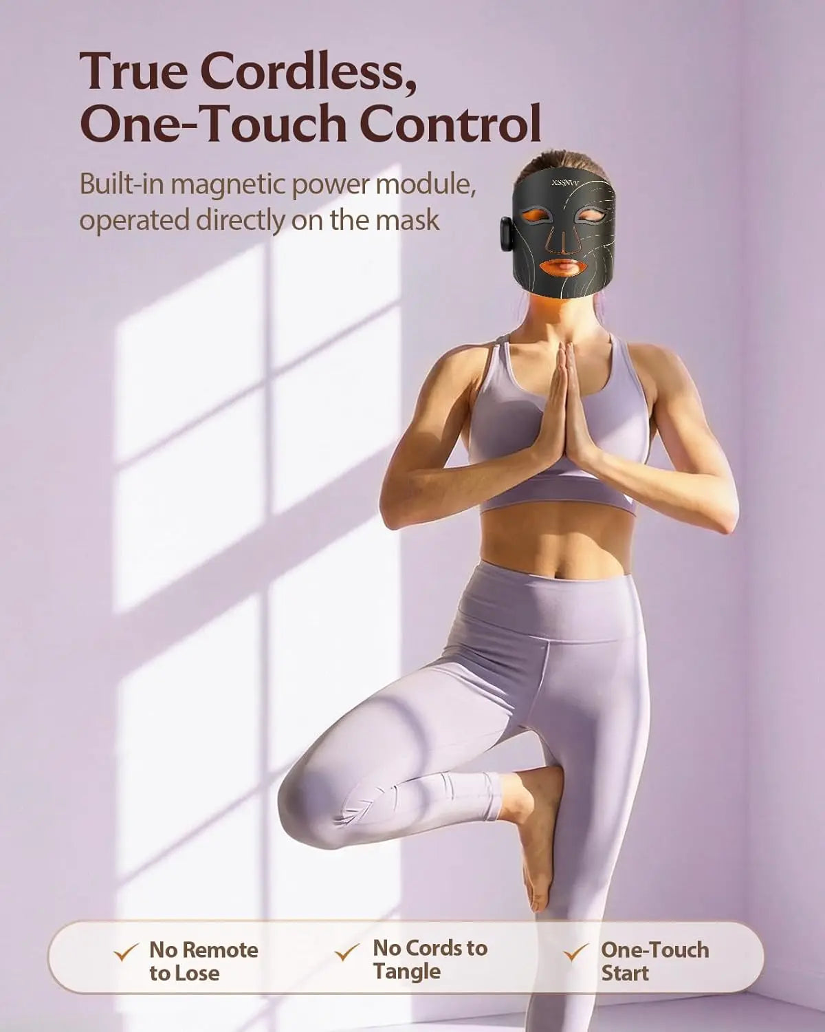 Free Shipping LYSMOSKI Red Light Therapy Mask Rechargeable