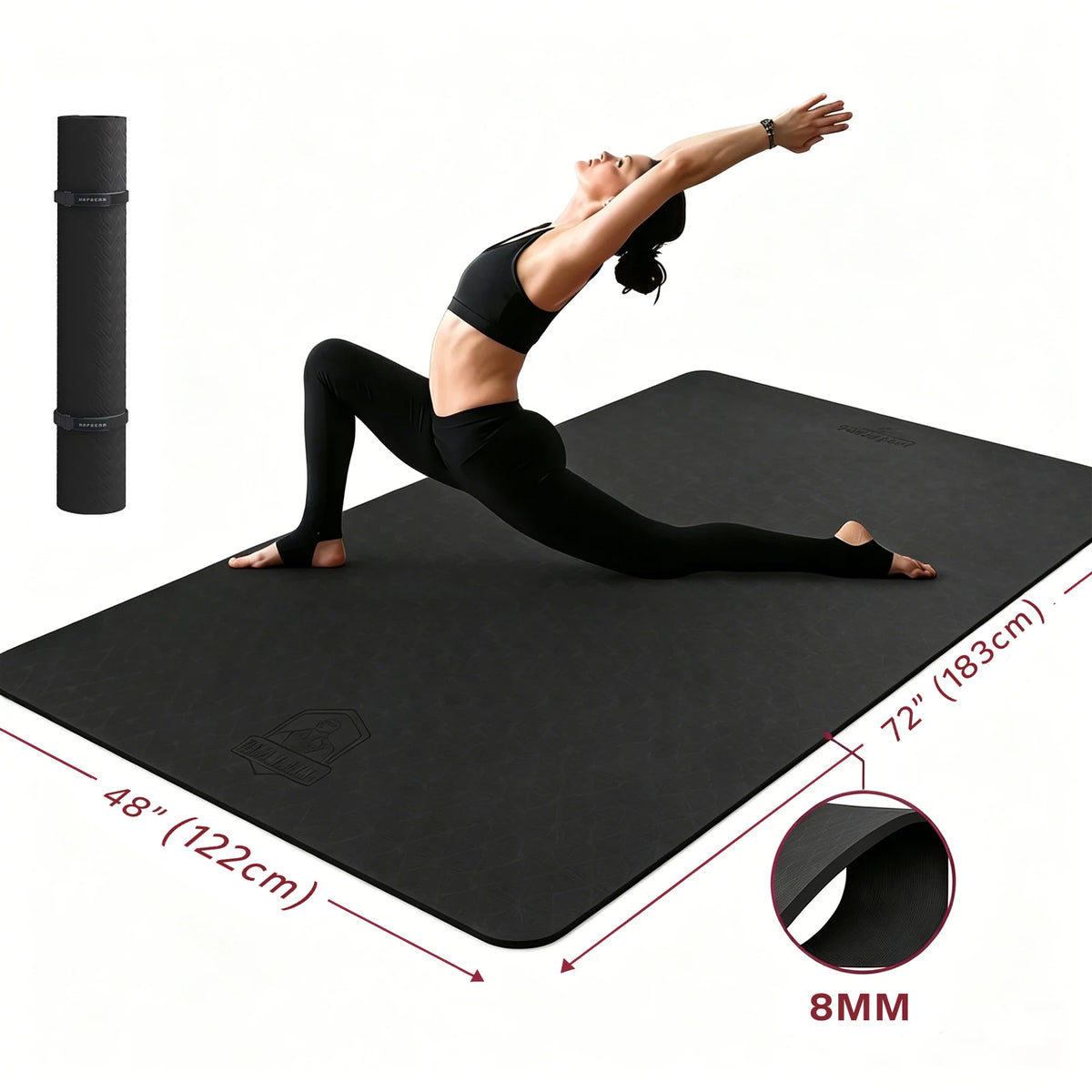 Hapbear Non Slip Tpe Double Sided Yoga Fitness Mat