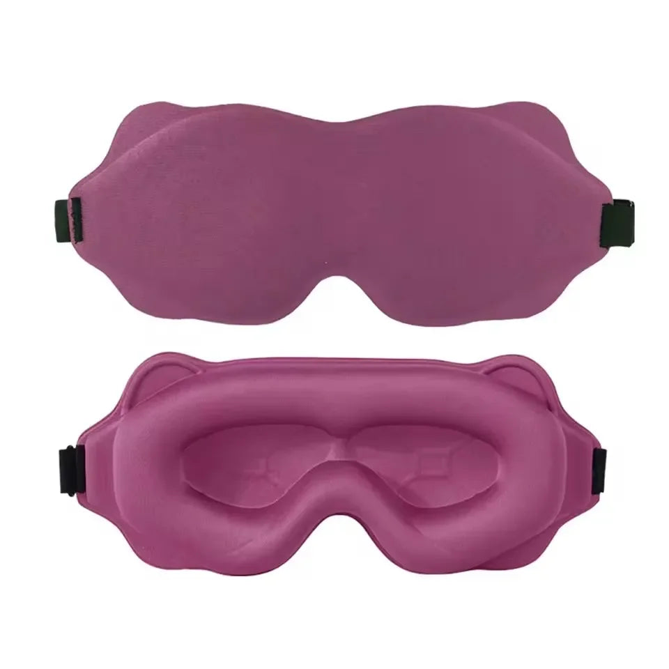 3D Contoured Eye Mask For Sleeping With Blackout Blindfold Design