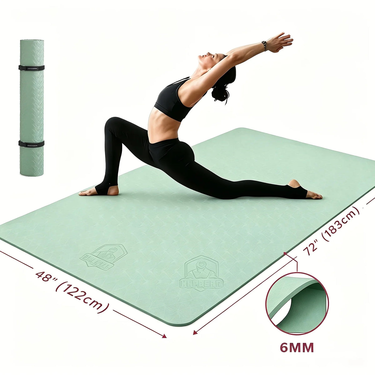Hapbear Non Slip Tpe Double Sided Yoga Fitness Mat