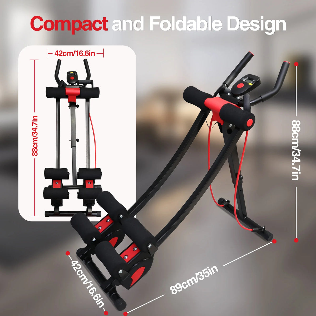 Free Shipping Fitness Ab Machine Adjustable Foldable Core Trainer